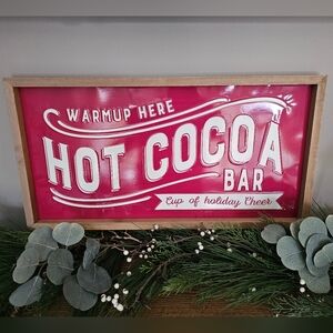 NEW Red Framed Hot Cocoa Bar Sign